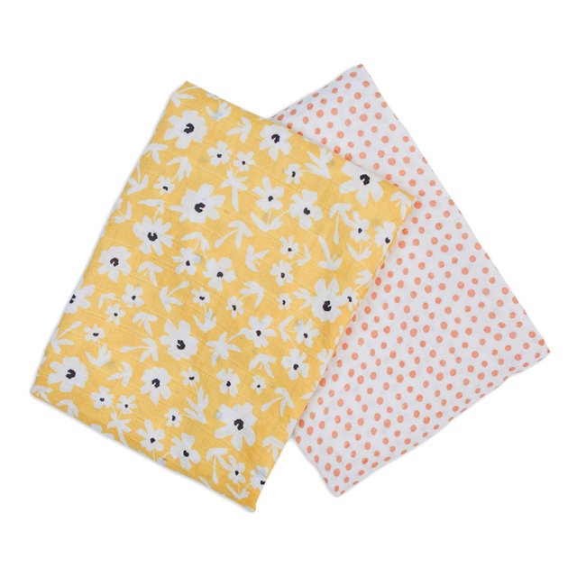 Lulujo - Baby, Infant - Boho Collection - Cotton Muslin Swaddle Blankets - 2 Pack