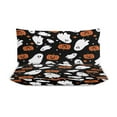 thumbnail image 3 of 3 Pcs Soft Bedding Set, Includes 1 Duvet Cover with Zipper And 2 Pillow Shams,Black Halloween Background with Pumpkin Twin(86"x70"), 3 of 8