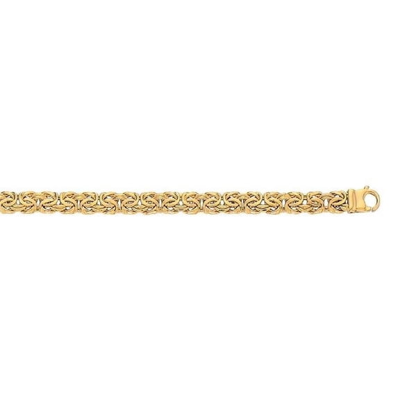 Royal Chain 2201SLB-08 8 in. 10K Yellow Gold Polished Bracelet with Lobster Clasp
