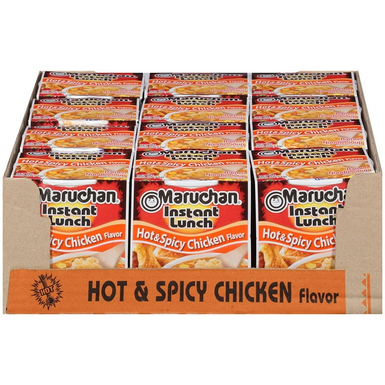 Maruchan Instant Cup Noodles, Hot Spicy Chicken Flavor, 12-count