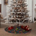 thumbnail image 4 of Gaeub Berries Print Christmas Tree Skirt,Christmas Decorations,Round Xmas Skirt for Christmas Indoor Decorations Xmas Winter Holiday Party Supplies-36", 4 of 6