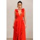 thumbnail image 3 of Vestido Trinvilla Deep-V sin mangas con pliegues maxi para mujer, 3 of 6