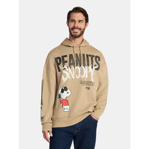 Snoopy Men's and Big Men's Graphic Print Fleece Hoodie, Sizes XS-5XL