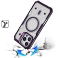 thumbnail image 6 of XPM for Apple iPhone 17 Pro Phone Case, Transparent Tough Dotted Magnetic Case with Camera Stand & Hybrid Grip Shockproof Cover for Apple iPhone 17 Pro (6.3") (Purple), 6 of 6