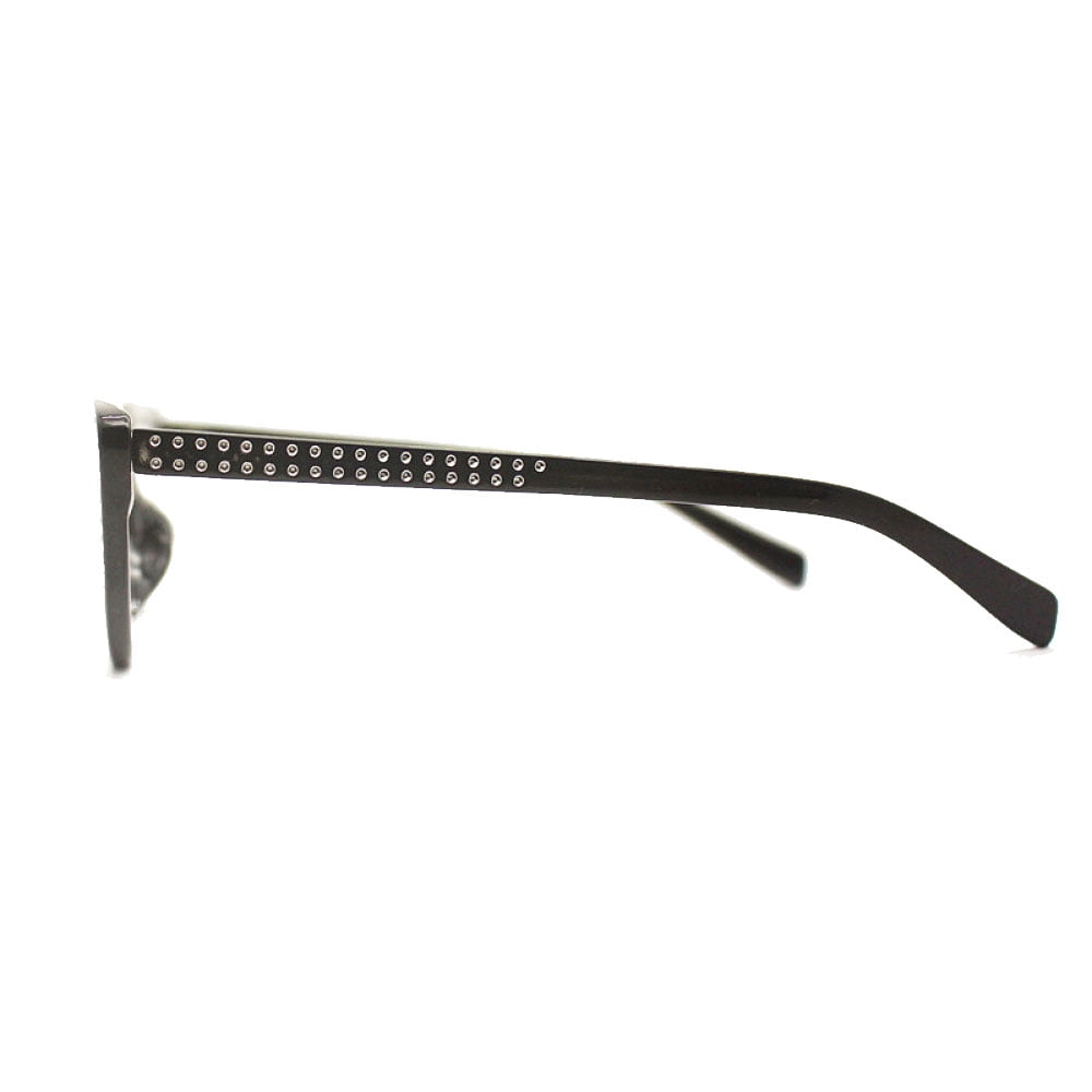 3 Pairs of Women Black Cat Eye Reading Glasses Diamond Presbyopic Glasses Plastic Readers +3.50