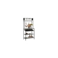 thumbnail image 2 of InRoom Furniture K3031-BL Bakers Rack, Black & Black Marble, 2 of 4