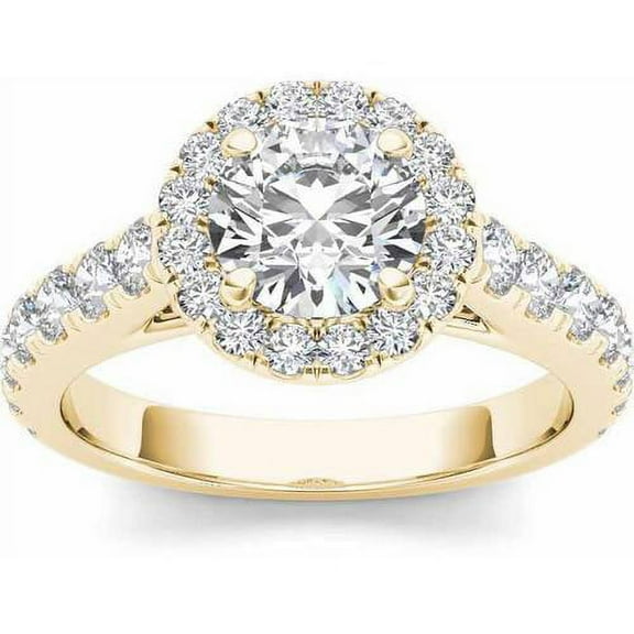 1-1/2 Carat T.W. Diamond Single Halo Engagement Ring in 14kt Yellow Gold