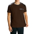 thumbnail image 2 of Waffleknit T Shirts for Men with Pocket Velvet-Splice Short Sleeve Tees Tops Mens Casual Color Block Pullover Crewneck Basic Loungewear Tshirts Shirt, 2 of 8