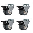 thumbnail image 3 of Juego De 4 Ruedas Giratorias De Alta Resistencia, Ruedas Dobles De 50Mm Con Freno Para Carrito, Ruedas Para Muebles, Color Negro Speravity TO005214-01, 3 of 6