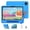 Blue, variant on POCKAM P10 Kid 10 inch Tablet, 32GB RAM + 64GB ROM, 90Hz Android 16 Kids Tablet with Gemini AI, Quad-Core T310, 10.1'' IPS HD Screen, 7000mAh, 5G WIFI, Stylus Pen, Silicone Case
