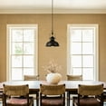 thumbnail image 6 of GZBtech Single Black Dome Pendant Light Metal Chain Adjustable Farmhouse Hanging Light Polished Black Finish for Kitchen Dinning Room Barn, 6 of 6