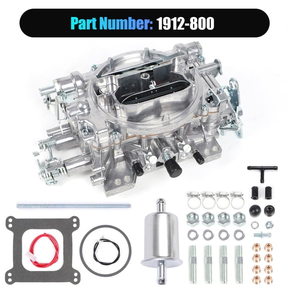 NURATIT New Carburetor Carb 1912-800 1912 Thunder Series AVS2 800 cfm Square Flange 4 Barrels Carburettor Rep.For Edelbrock