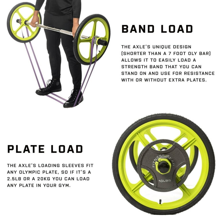 AXLE Olympic Barbell with Optional Weighted Olympic Plate