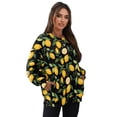 thumbnail image 7 of Xoenoiee Lemon Leaves Print Sweatshirt for Women Oversized Crewneck Long Sleeve Pullover Fleece Top 2025 Fall Winter Fashion Outfits Clothes, Size S, 7 of 7