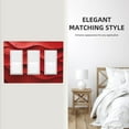 thumbnail image 3 of Red Wave 3 Gang Toggle Light Switch Cover Decorative Switch Plates and Outlet Covers Wall Plates for Electrical Kitchen Home Office Art Decor, 3 of 4