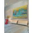 thumbnail image 4 of "Blue Boat Docked" Painting Print on White Wood, 4 of 7