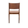 thumbnail image 6 of Linon Patty Seven Piece Dining Set with Woven Seats in Rich Brown Stained Wood, 6 of 14