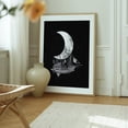 thumbnail image 6 of Moon Ship - Digital Art Surrealism Moon Boat Stars Fantasy Astronomy Nautical Oak Framed Wall Art Print 8 x 10 inches, 6 of 12