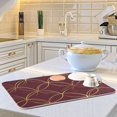 thumbnail image 6 of Yayeee Dish Drying Mat for Kitchen Counter 16"x18" Microfiber Absorbent Pad, Circular Gold Pattern, 6 of 7