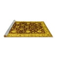 thumbnail image 2 of Ahgly Company Machine Washable Indoor Square Oriental Yellow Industrial Area Rugs, 6' Square, 2 of 4