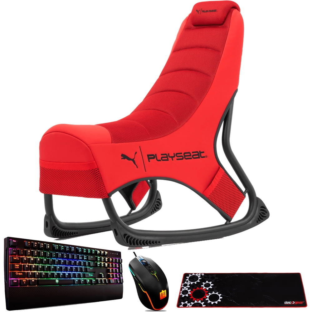 Playseat PUMA Active Gaming Chair - Red Bundle with Deco Gear