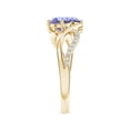 thumbnail image 6 of ANGARA Natural Round 1 ct Tanzanite Two Stone Bypass Ring with Diamonds in 14K Yellow Gold for Women (Size-5mm) | December Birthstone, Anniversary, Jewelry Gift for Women | Natural Tanzanite Ring, 6 of 11