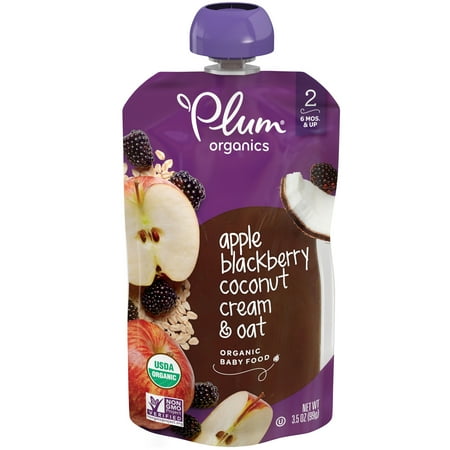 PLUM STAGE2 BLENDS BABY FOOD APPLE BLACKBERRY COCONUT