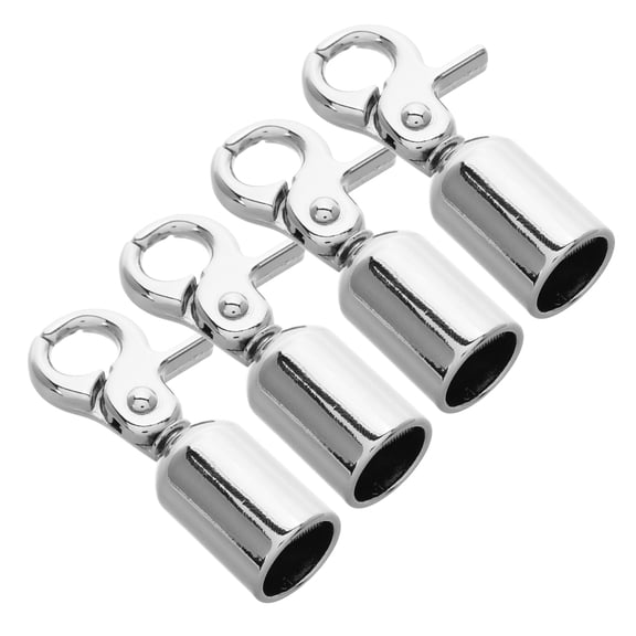 HOMEMAXS  4 Pcs Clock Clamp Chain Turnbuckle Trigger End Hooks Silver
