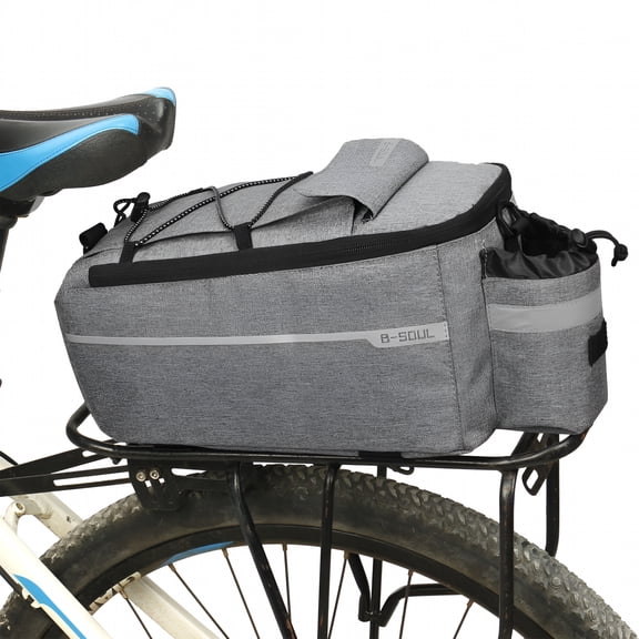 BESTSKY Bike Panniers for Bicycle, Bike Trunk Bag Rear Rack Bag for Travel Bicycle eBike Accessories Cargo Carrier Bag, Gray
