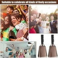 thumbnail image 7 of 2pcs 10 in Steel Cowbell/Noise Makers with Handles, Cheering Bell Sporting. Solid School Hand Bells, Cowbells, 7 of 7