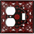 thumbnail image 4 of Metal Light Switch Plate Cover Red Black Bandana Paisley Tile Pattern TIL044, 4 of 13
