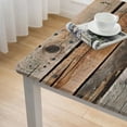 thumbnail image 4 of nygtbtfer Wood Print Fitted Tablecloth,  Wipeable Decorative Table Cover, for Dining Parties Wedding Table Fit for Table white, 4 of 7