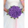 thumbnail image 4 of Flores artificiales N&T NIETING rosas moradas, 50 unidades con tallos, 4 of 8
