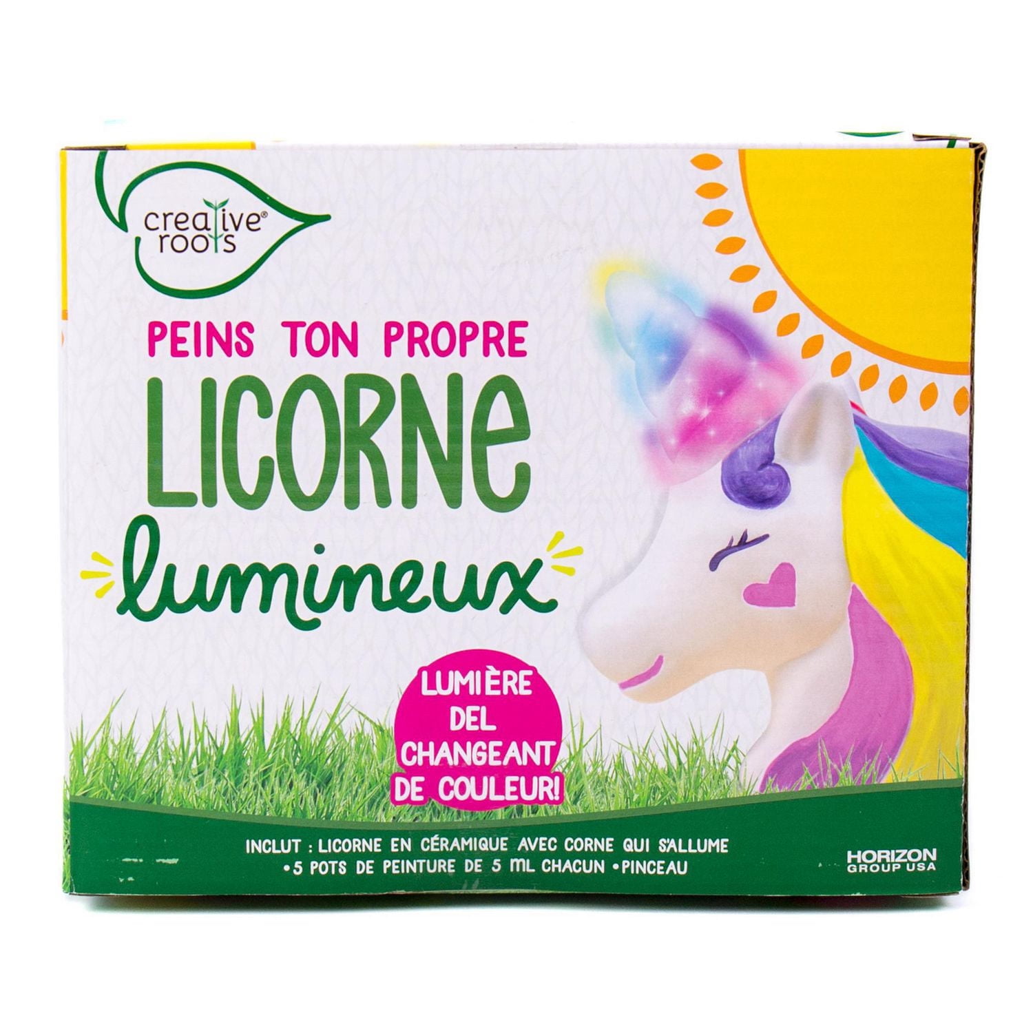 Creative Roots™ Peins ta propre licorne lumineuse