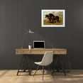 thumbnail image 3 of Sidney, Samuel 18x14 White Modern Wood Framed Museum Art Print Titled - Clydesdale Stallion and Mare, 1900, 3 of 4