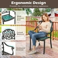 thumbnail image 6 of Gymax 2 Pieces Cast Aluminum Chairs Set of 2 Stackable Patio Dining Chairs w/ Armrests, 6 of 10