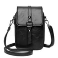 thumbnail image 2 of Spencer PU Small Crossbody Bags for Women Soft Shoulder Handbag Multi Pocket Crossbody Purses Cell Phone Pouch Womens Adjustable Strap Satchel, Black, 2 of 10
