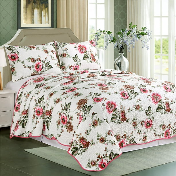 Cozy Line Home Fashions Bedding Reversible , Queen Size Quilt Bedding