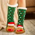 thumbnail image 2 of Cute Animal Ultra-thick Slipper Home Socks, Women's Fuzzy Slipper Socks, Grippers Non Slip Soft Cozy Fleece Lining(Cat), 2 of 9