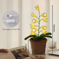 thumbnail image 2 of Lily of The Valley Lamp, Crochet Artificial Flowers with Night Lights, Cordless Table Lamp - Women Gift Ideas for Christmas Valentine Mother's Day, Desk Home Decorations (White USB line), 2 of 13