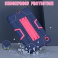 thumbnail image 4 of SaniMore Hybird Case for Lenovo Tab M8 4th Gen 2023, Rugged Heavy Duty Protective Case Hidden Kickstand Dual Angle Stand Shockproof Anti-drop for Lenovo Tab M8 4th Gen, Navy+Rose, 4 of 10