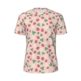 thumbnail image 5 of Wukai Strawberry And Flowers Print Men's Short-Sleeved Mesh T-Shirt,Quick-Dry Short Sleeve Workout T-Shirt-4X-Large, 5 of 8