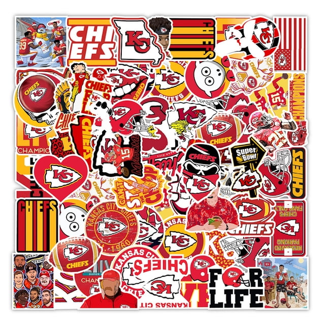 Paquete de pegatinas de los Kansas City Chiefs Football Anime, 50 unidades