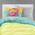 thumbnail image 2 of Coastal Pink Crab Fabric Standard Pillowcase, 2 of 2