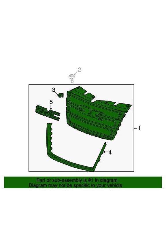GM 22764303 Grille Asm-Rad Upr