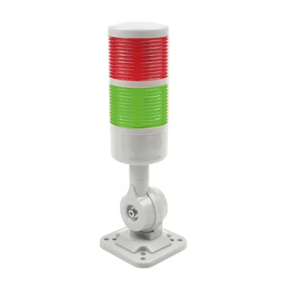 Torre Industrial tipo Semáforo, Luz Led, Seguridad de Columna con Base Giratoria 2 Colores