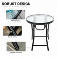 thumbnail image 4 of Outsunny Table de Patio Rond Φ18 Pouces, Table Basse Pliante pour Patio, 4 of 10