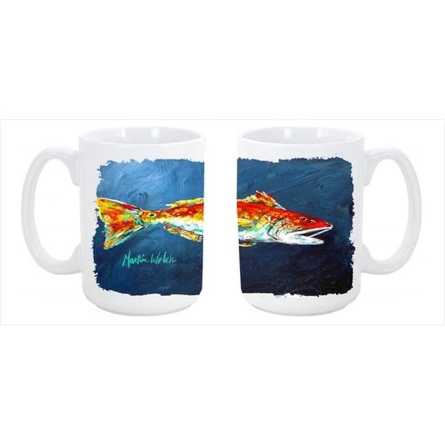 Fish - Red Fish Red for Jarett Dishwasher Safe Microwavable Ceramic Coffee Mug 15 oz.