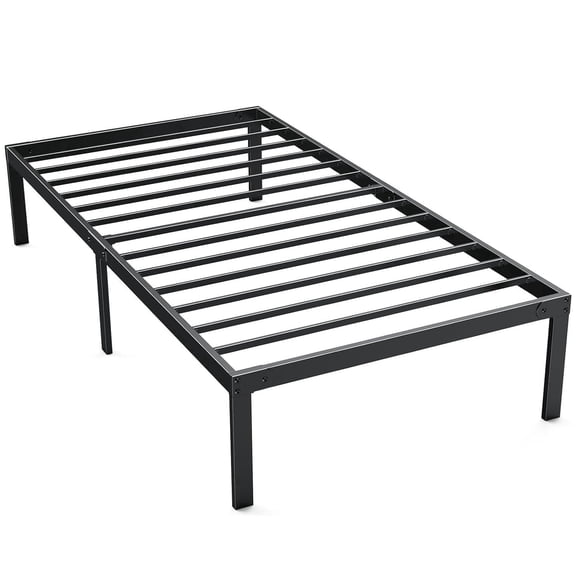 Taoset 14 inch High Heavy Duty Steel Bed Frame with Storage - Twin, No Box Spring Needed, Easy Assembly