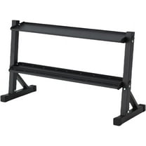 2-Tier 48" Dumbbell Rack Weight Rack for Home Gym, 1000LBS Dumbbell and Kettlebell Rack Home Gym Weight Storage for Free Weights, Dumbbell, Kettlebell, Medicine Ball